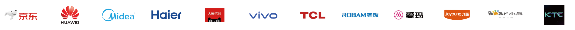 家电3C行业客户 Logo 条